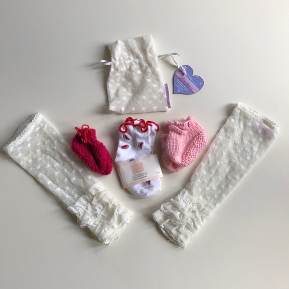 Janie And Jack | Booties + Baby Socks Bundle | 0-3 - Picture 3 of 15